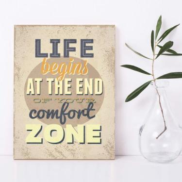 Imagem de Placa Decorativa MDF Frase Comfort Zone - Quartinhos