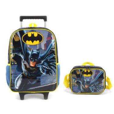 Imagem de Mochila Rodinhas + Lancheira Térmica Batman Dc Original - Luxcel, Amar