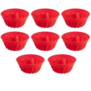 Imagem de Jogo 8 Assadeiras Redonda Espiral Silicone Sortida Silicone - QUALITY 
