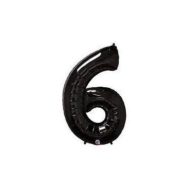 Imagem de Balão 40 numero 6 preto onix 36349 - Qualatex