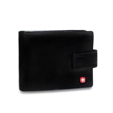 Imagem de Carteira Masculina Grande Porta Cartão Documentos Couro - volk, Preto