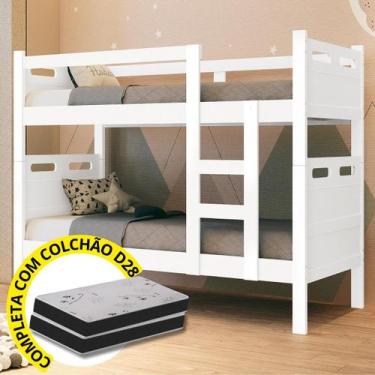 Imagem de Beliche com Colchão Confortável Reforçada Completa D28 Envio Imediato 