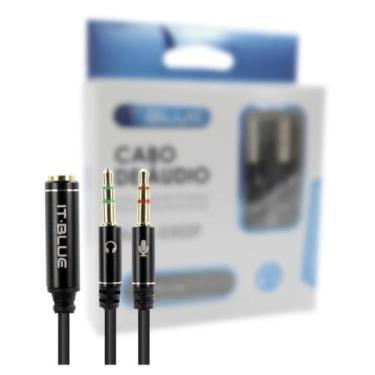 Imagem de Cabo Adaptador P3(p2 Combo)p/ Fone E Microfone Headset - ItBlue
