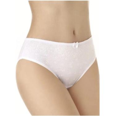 Imagem de Calcinha Sanny 294578 Cintura Alta 100% Algodão, Branco, 48