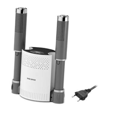 Imagem de Colaxi Secador de sapatos elétrico Máquina de secar sapatos Compacto Rack ajustável Soprador de calor Máquina de aquecimento de botas Máquina de secagem de, Branco com Ozônio