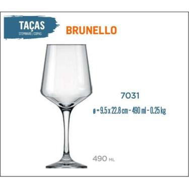 Imagem de 12 Taças Brunello 490ml - Vinho Tinto Rosé Branco Água - Nadir Figueir
