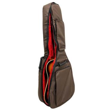 Imagem de Capa De Violão Marrom 12 Cordas Acolchoada Ultra Premium Pelúcia Verme