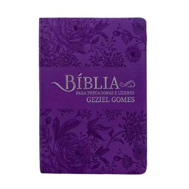 Imagem de Bíblia De Estudo Arc Para Pregadores E Líderes Grande - Capa Luxo Lila