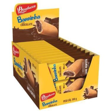 Imagem de Barrinha Maxi Chocolate Bauducco contendo 20 unidades