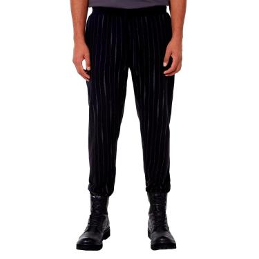 Imagem de Calça John John Masculina Moletom Mike Stripes Preta-Masculino