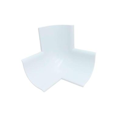 Imagem de Canto 3 Pontas para Cantoneira Arredondada Profile Branco com Fita