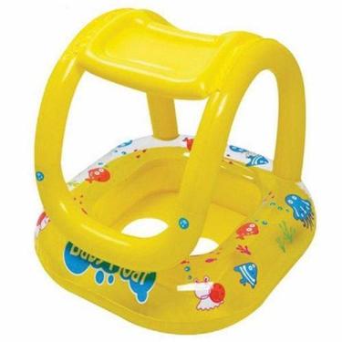 Imagem de Boia Bote Bebê Cobertura Infantil Inflável Proteção - Nova