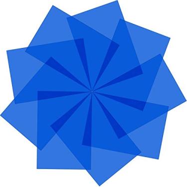 Imagem de Pacote com 9 filtros de gel com sobreposições coloridas, filtro de luz de gel corretivo, folhas plásticas de filme colorido transparente, 29 x 21 cm (azul)