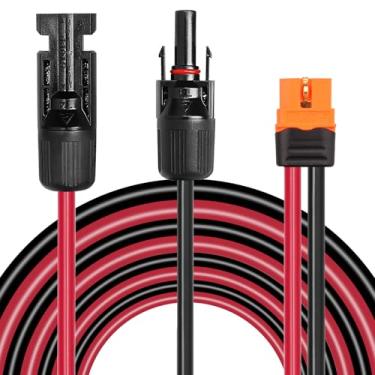 Imagem de MOOKEERF Cabo solar para XT60i 10AWG – Painel solar de 3,5 m para conector adaptador XT60i XT60i-F cabo de extensão para gerador solar portátil de estação de energia