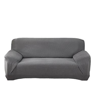 Imagem de Capas de sofá grossas para sofá de 1, 2, 3, 4 lugares, seccionais, secionais, em forma de L, capa elástica para cães e animais de estimação, protetor de móveis lavável e durável (cinza claro, 2