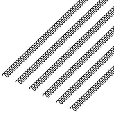 Imagem de Leinuosen Pacote com 120 bobinas de encadernação em espiral de plástico kit de encadernação espirais vários tamanhos espinhas de encadernação em espiral pentes espinhas (preto, 5/40.6 cm)