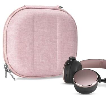 Imagem de Geekria Capa UltraShell para fones de ouvido KG Y50BT, Y50BTBLK, Y400 Wireless, Y45BT Wireless, N60NC, Y500 - Bolsa de transporte de viagem de capa rígida protetora de substituição com espaço para acessórios (rosa)