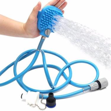 Imagem de Ducha Massageadora Pet para Banho com Mangueira 2,50m - Meu Pet, Azul