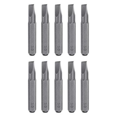 Imagem de HARFINGTON 10 peças TRI3.0 Broca de chave de fenda triangular 5/81.3 cm haste sextavada 28 mm/1,1" de comprimento, pontas sextavadas triangulares magnéticas de aço S2 para ferramentas elétricas de