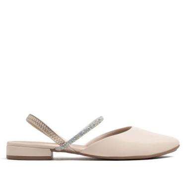 Imagem de Sapatilha Feminina Mississipi Rasteira Slingback Bege 34