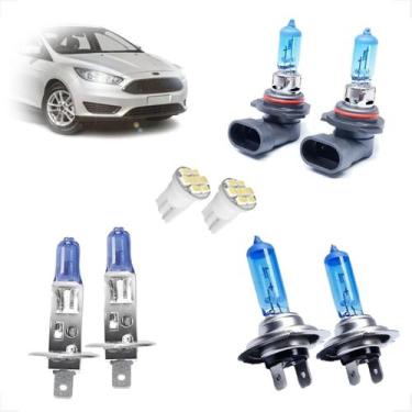 Imagem de Kit de Lâmpadas Halógena Super Branca H7 H1 H11 Farol Baixo Alto e Mil