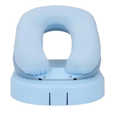 Imagem de Travesseiro de mesa para cochilar espuma de memória de rosto para baixo travesseiro de sono com altura ajustável almofada de soneca confortável para casa, sala de aula, viagens e (Azul)