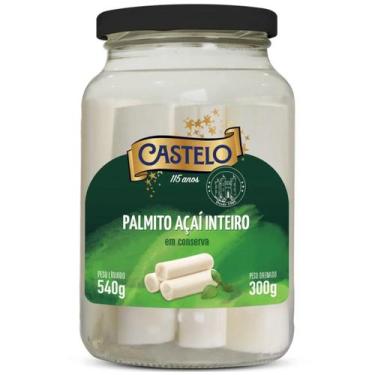 Imagem de Palmito Açaí Inteiro Em Conserva Castelo Vidro 300g