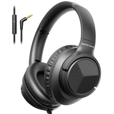 Imagem de Fones de ouvido Botesty Sound Wired com microfone Over Ear Black