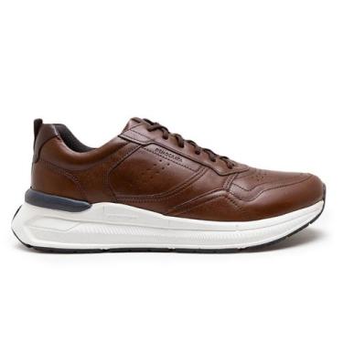 Imagem de Tenis Democrata Denim Brad Ultra Light Couro 527101, Marrom, 40