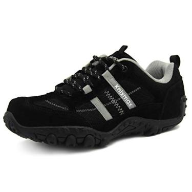 Imagem de Tênis feminino Knixmax para caminhada, leve, antiderrapante, escalada, trekking, para mulheres, verão, acampamento, mochila, Cano baixo, Preto, 10 Women/8 Men