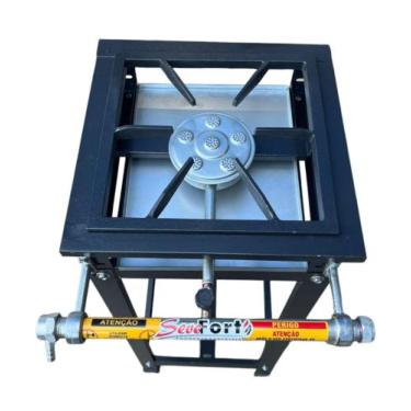 Imagem de Fogão Industrial Caulim 1 Boca 30x30 Gás Alta Pressão IRON - SEVEFORT
