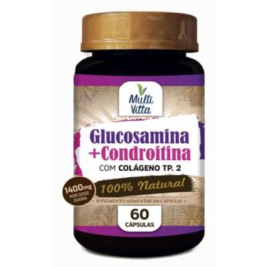 Imagem de Glucosamin + Condroitin 1400mg com 60 cáps Multivitta