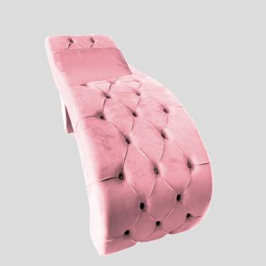 Imagem de Maca De Maquiagem E Estética + Escada e Almofada  Lisa Rosa