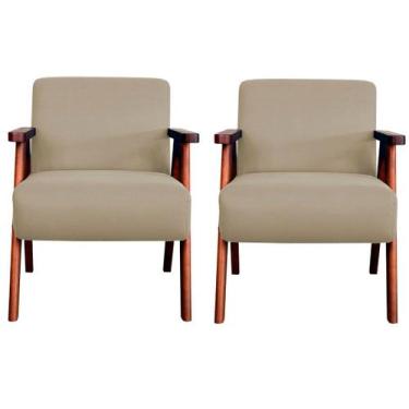 Imagem de Kit 2 Poltronas para Sala e Escritório Decorativas Oceania - Konfort, 