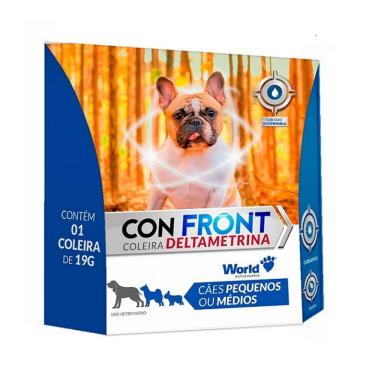 Imagem de Coleira Antiparasitária Confront 19g 48cm p Cães - World Vet