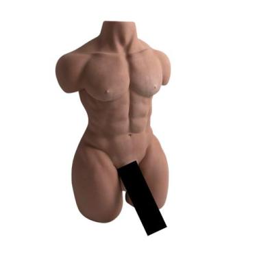 Imagem de Boneco Sexual Realístico Masturbador Feminino Grande Com Pênis e Ânus 