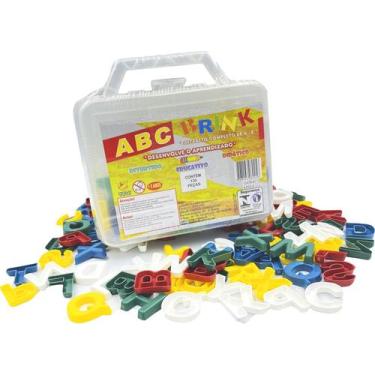 Imagem de Blocos Educativos Alfabeto Maleta Letras Crie e Brink 130pçs
