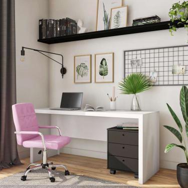 Imagem de Cadeira de Escritório Secretária Giratória Kendari Rosa