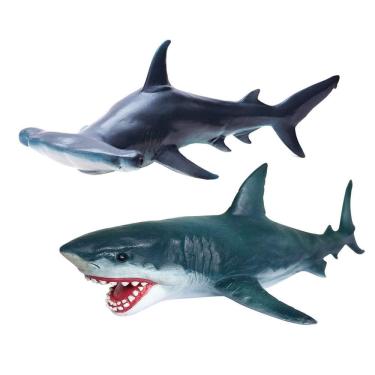 Imagem de Conjunto de brinquedos Gemini&Genius Great White Shark Hammerhead Shark