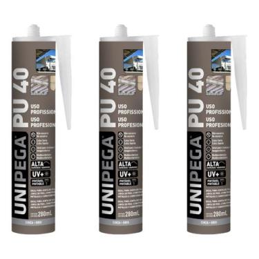 Imagem de Kit 3 Adesivo Pu40 Profissional Selante Cola Parabrisa 400g Adicionar 