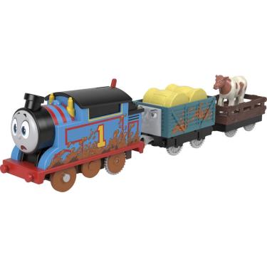 Imagem de Trem de brinquedo motorizado Thomas & Friends Muddy Farm com carga