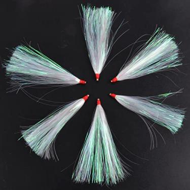 Imagem de Teasers de pesca - 12/18 peças Teaser de lula Mylar Flash Fishing Teaser Cauda Teaser para canteiros de linguado para isca de pesca em água salgada, 3 cores