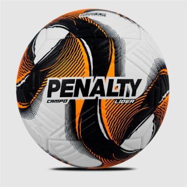 Imagem de Bola De Futebol De Campo Penalty Lider XXV - Adulto, 5, Preto, Laranja