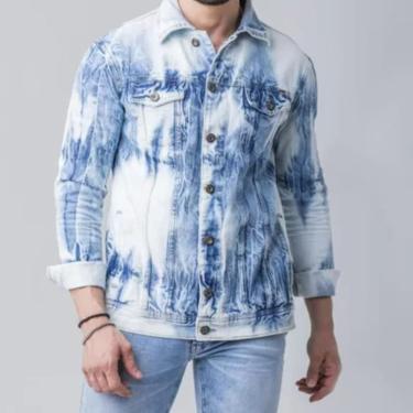 Imagem de Jaqueta Masculina Maxi Jeans Estonada Azul Zune