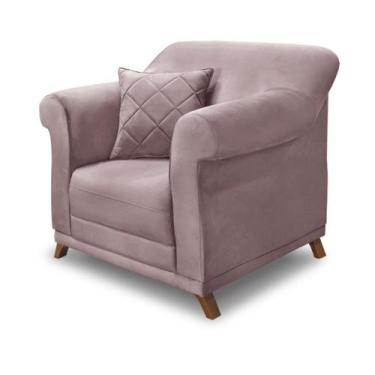 Imagem de Poltrona Amsterdam Veludo - Lucadi Home, Veludo Lilás