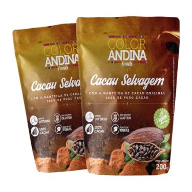 Imagem de Cacau Selvagem 100% puro Color Andina 200g-2 pacotes
