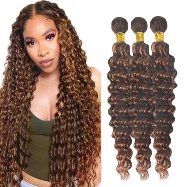 Imagem de Pacotes de cabelo Leruikair Deep Wave 25 30 35 cm Highlight P4/30