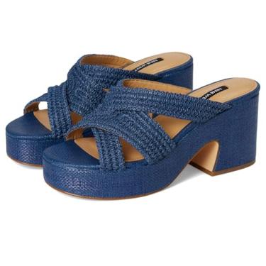 Imagem de Nine West Sandália feminina de salto alto Bemay, Jeans azul, 40