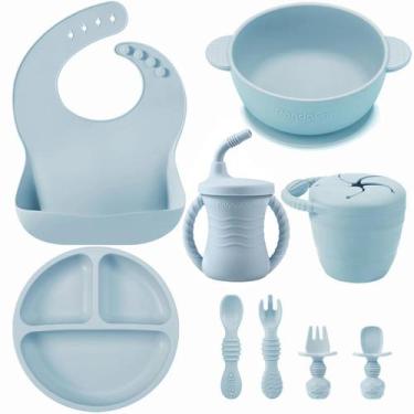 Imagem de Conjunto de alimentação para bebês PandaEar Silicone 9PCS Self Feeding