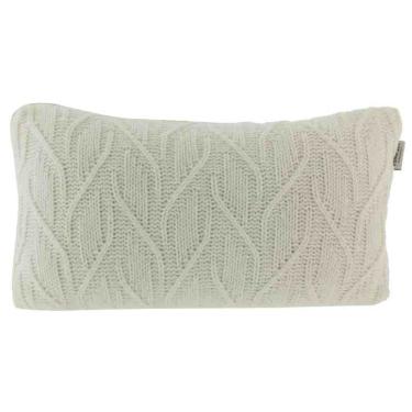 Imagem de Almofada Rinzeira Tricô Laguna 30x50 Pérola Kacyumara